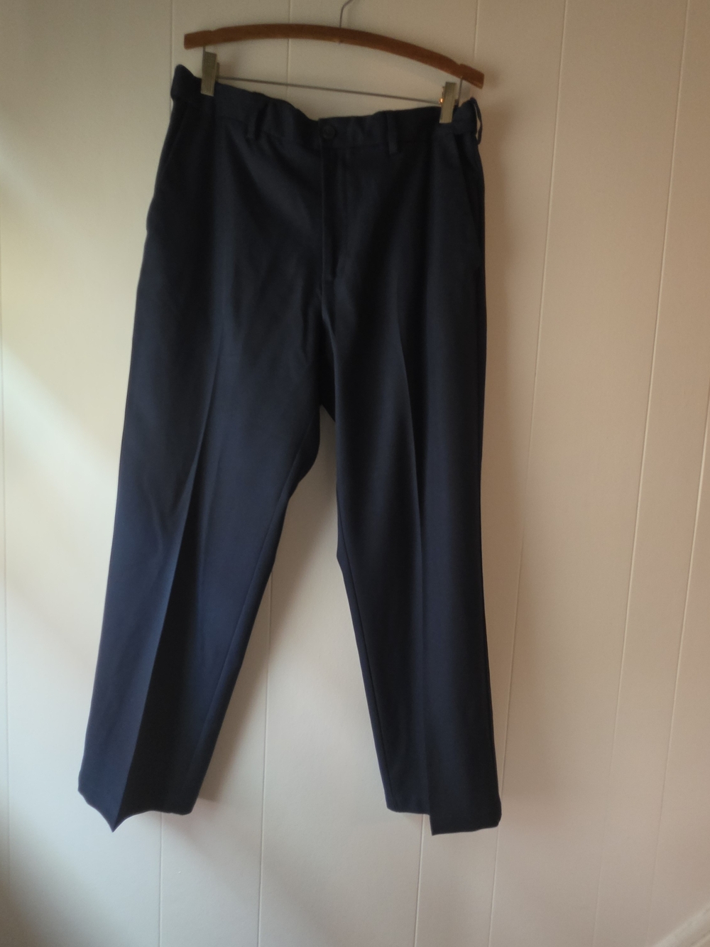 Haggar Cool 18 Pro Classic Fit Dress Pants 34x29 Navy Business Casual Golf